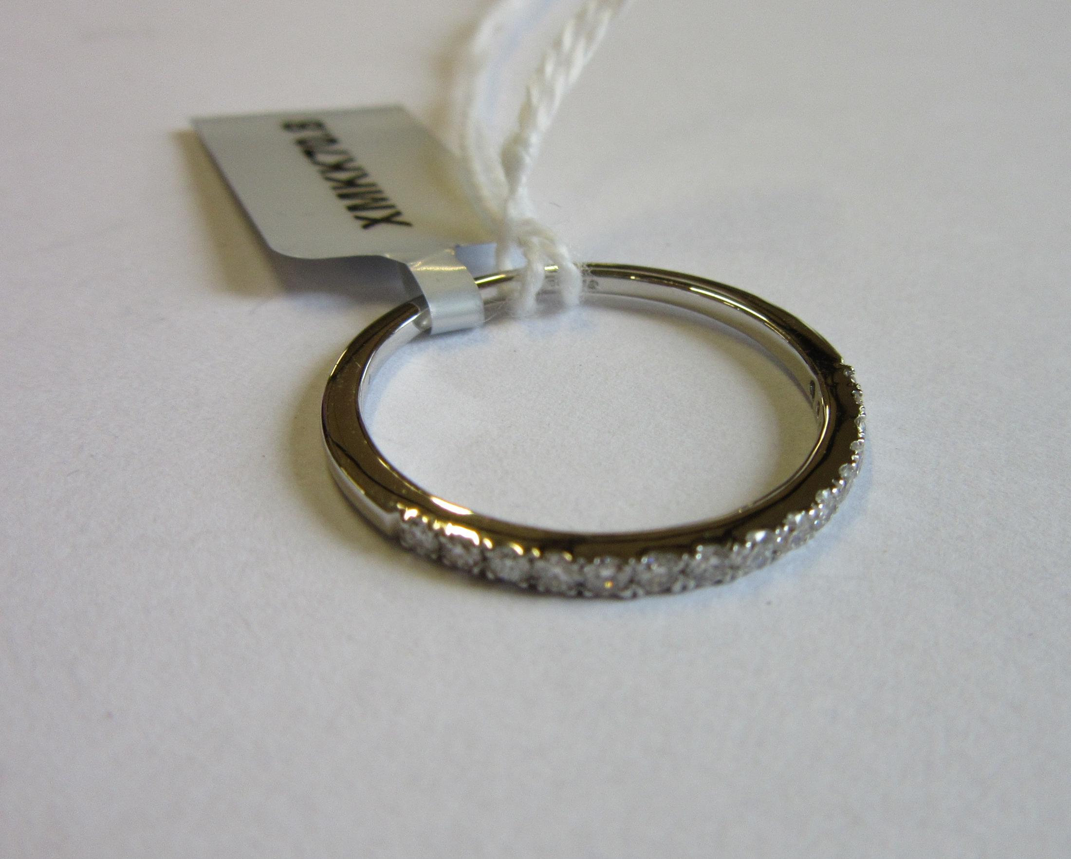 Boxed thomas rae diamond set half hoop platinum eternity ring with ...