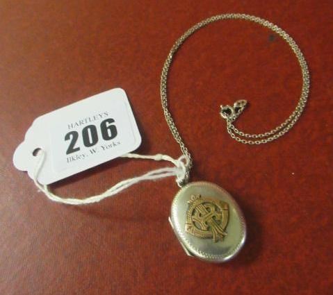 Gs Names Lockets Silver locket on chain | Hartleys Auctioneers & Valuers