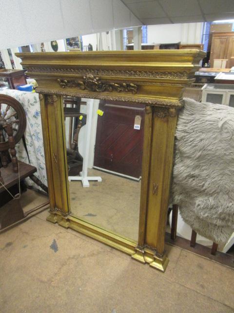 LARGE GILT OVERMANTLE MIRROR Image