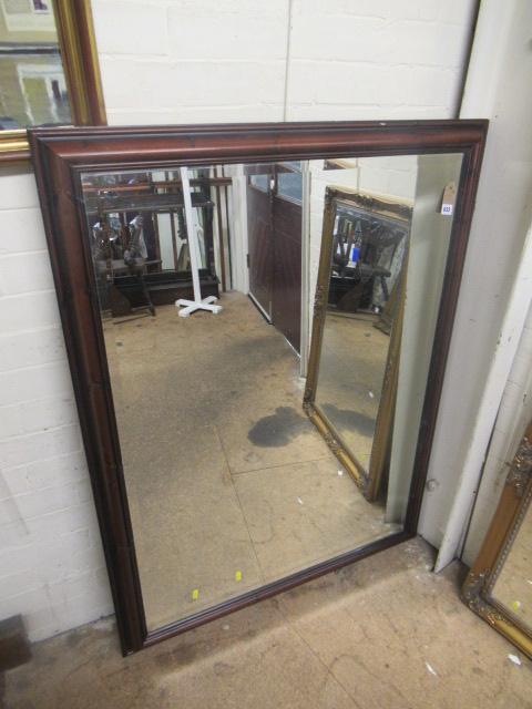 LARGE MAHOGANY FRAMED MIRROR Image