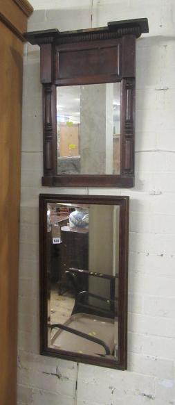 MAHOGANY FRAMED MIRROR AND ANOTHER Image