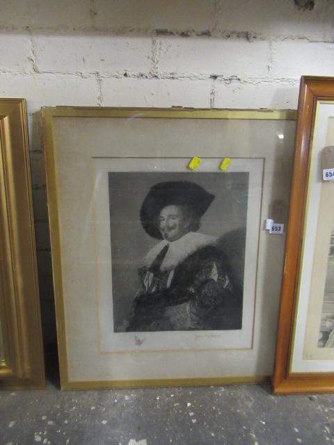 LAUGHING CAVALIER PAINTING AND A CORNISH PRINT Image
