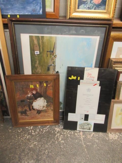 TWO PRINTS AND CONCORDE EPHEMERA Image