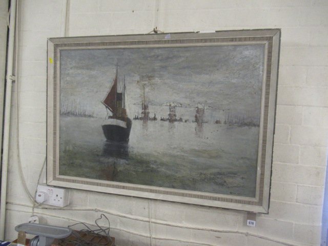 LARGE OIL ON BOARD BY GERALD PARKINSON Image