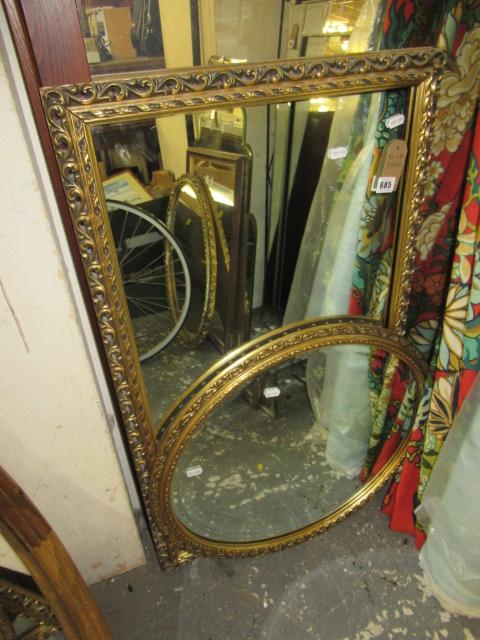 TWO GILT FRAMED MIRRORS Image