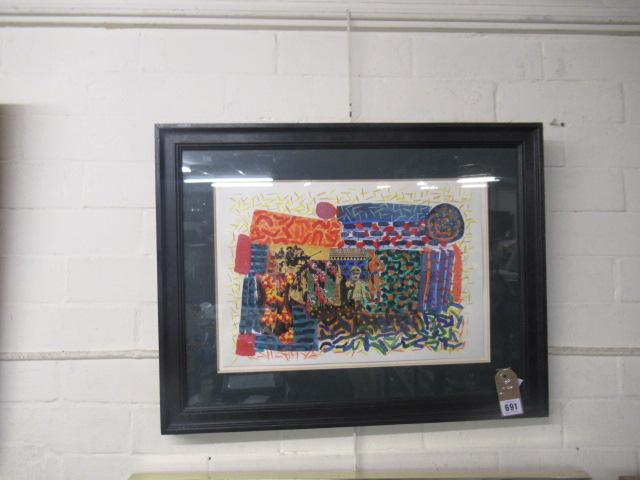 MODERNIST PRINT IN THE STYLE OF DAVID MACH Image