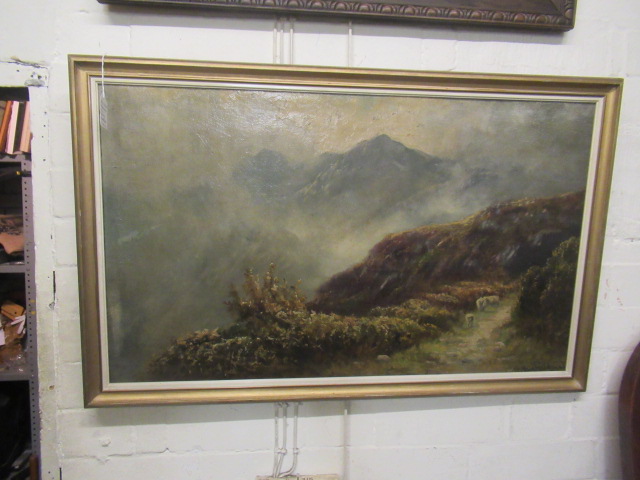 FRAMED OIL "MORNINGS MISTS" BY HENRY HADFIELD CUBLEY Image