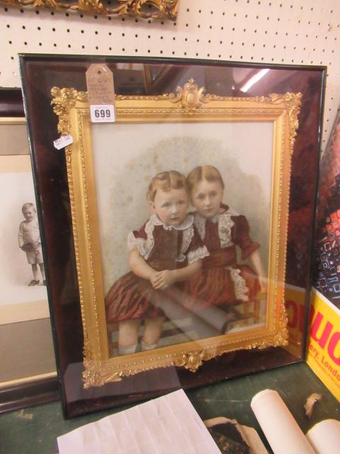 OAK FRAMED PICTURE AND A FRAMED PHOTOGRAPH Image