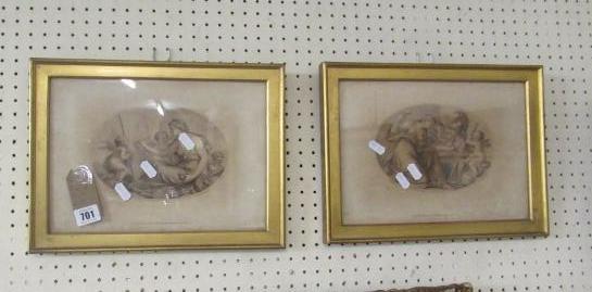 PAIR OF OVAL PRINTS Image