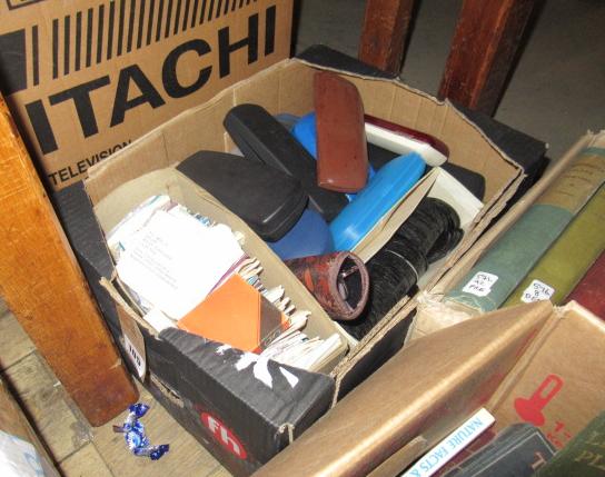 BOX OF LENSES AND SPECTACLES Image