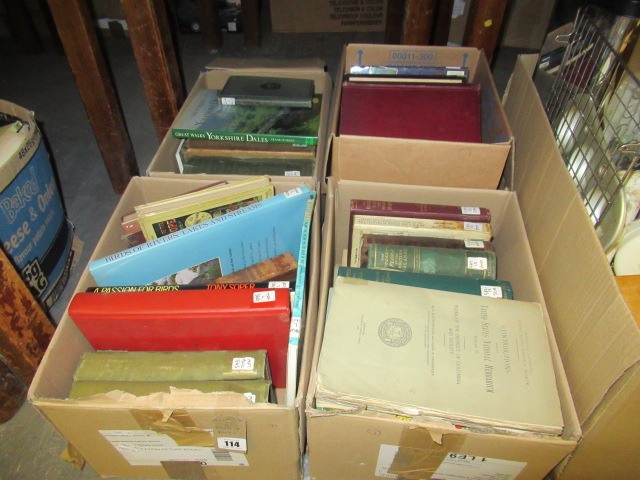 FOUR BOXES OF BOOKS INCLUDING NATURAL HISTORY AND BIRDS Image