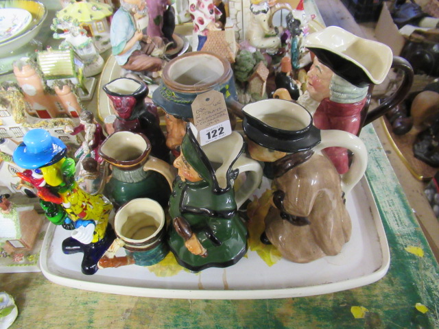 TWO TRAYS OF ORNAMENTS AND CHARACTER JUGS Image