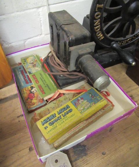 VINTAGE PROJECTOR AND DISNEY SLIDES Image