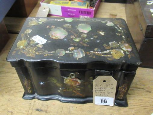 MOTHER OF PEARL INLAID TEA CADDY Image