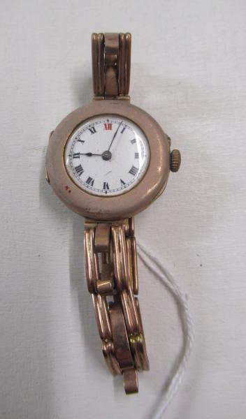 9CT GOLD CASED WRISTWATCH Image