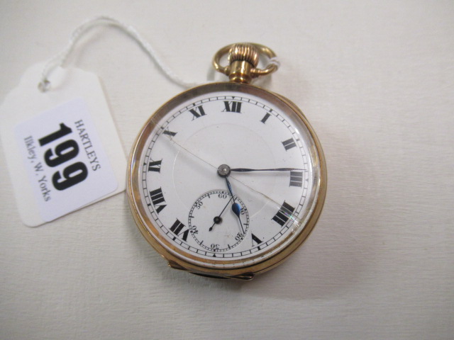 9CT GOLD CASED POCKET WATCH Image