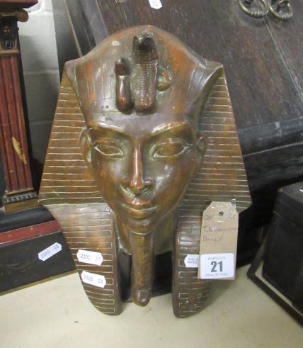 BRASS TUTANKHAMUN MASK Image