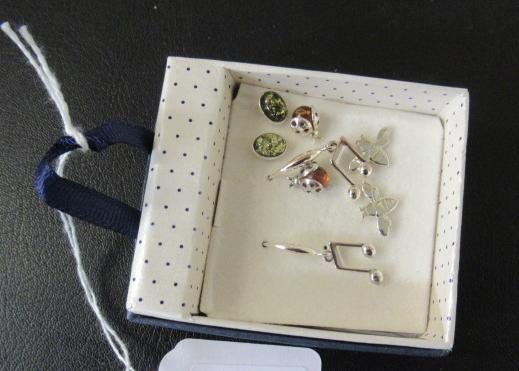 FOUR PAIRS OF SILVER EARRINGS Image