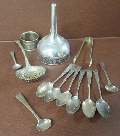 GEORGIAN SILVER SUGAR SIFTER SPOON ETC Image