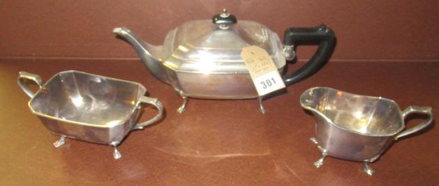 THREE PIECE EPNS TEA SET Image