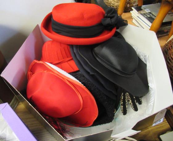 LARGE HAT BOX OF HATS Image