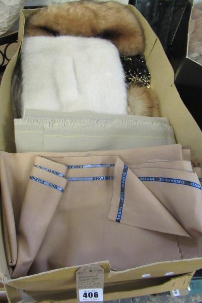 KENDALS DRESS BOX WITH FUR STOLES  HATS AND SUIT LENGTHS Image
