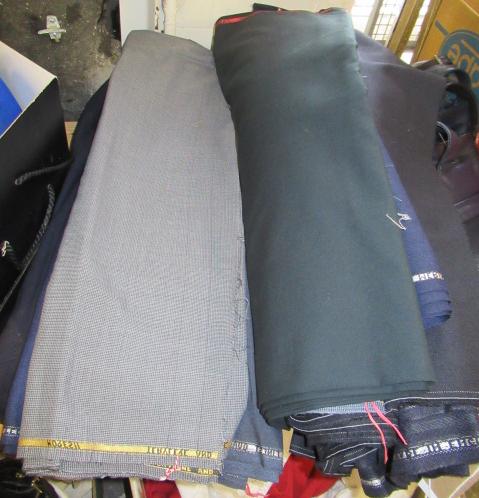 QUANTITY OF BLUE AND DARK GREY SUIT LENGTHS   Image