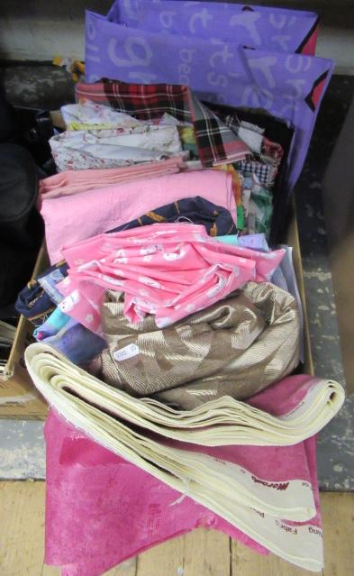 BOX OF FABRICS Image
