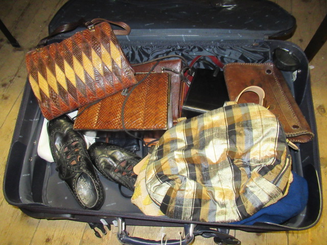 SUITCASE OF HANDBAGS ETC Image