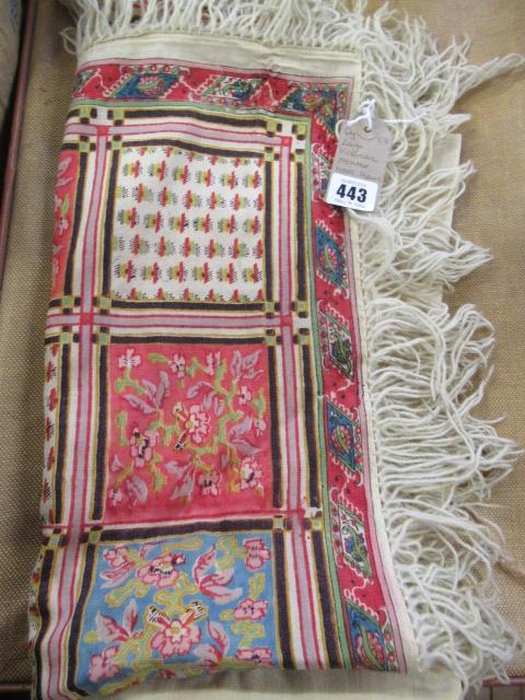 LARGE VICTORIAN PRINTED WOOL SHAWL Image