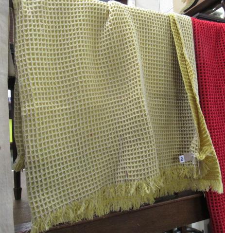 YELLOW WELSH WAFFLE BLANKET Image