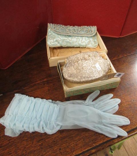 TWO PURSES AND A PAIR OF GLOVES Image