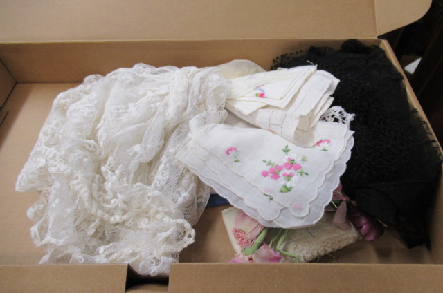 COLLECTION OF HANDKERCHIEFS  SILK CORSAGE AND STOCK Image