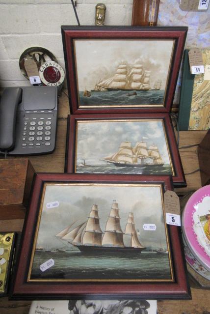 SET OF FOUR WEDGWOOD SAILING BOAT PLAQUES Image