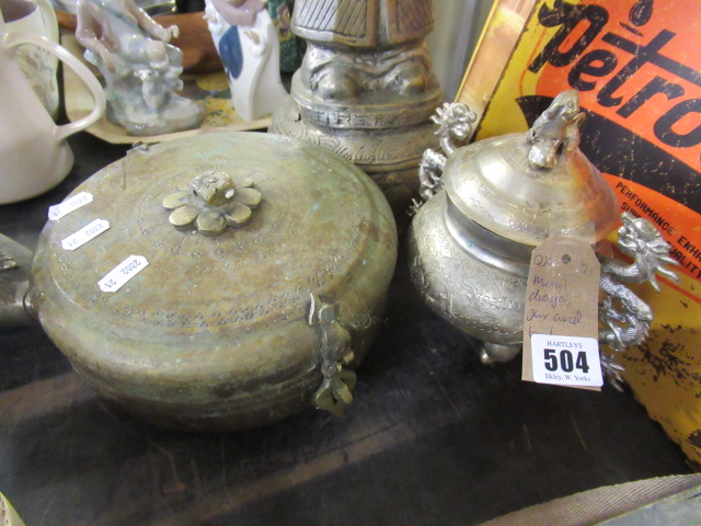 METAL DRAGON  JAR AND BOWL Image