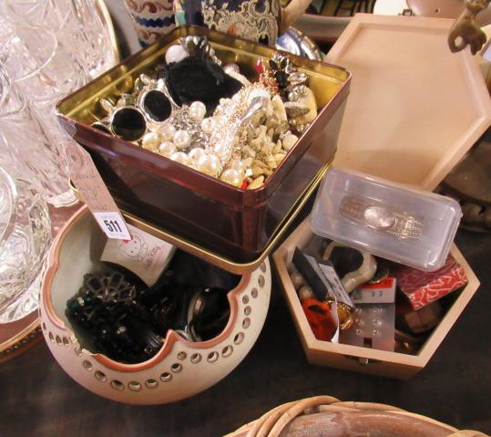 TWO BOXES OF JEWELLERY AND POCKET WATCHES Image