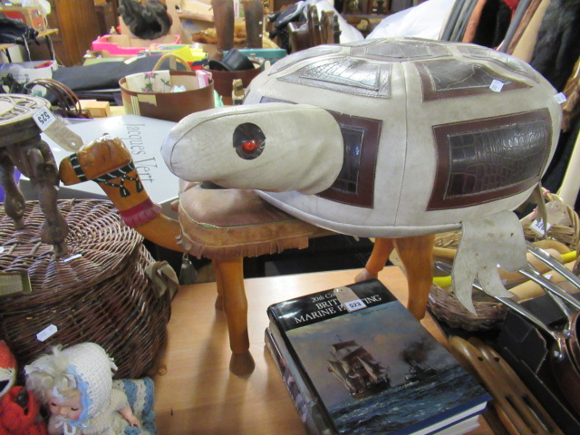 CAMEL FOOTSTOOL AND TURTLE FOOTSTOOL Image