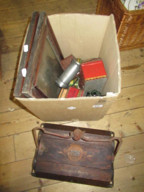 BOX OF OLD TINS ETC Image