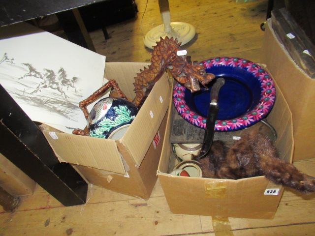 TWO BOXES OF MISCELLANEOUS ITEMS Image