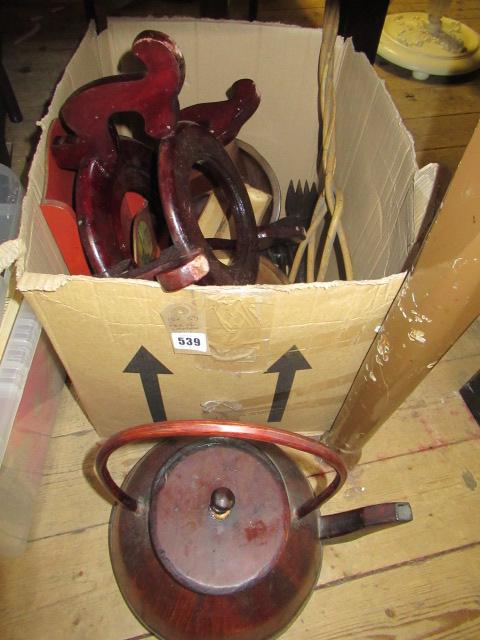 BOX OF WOODEN ITEMS Image