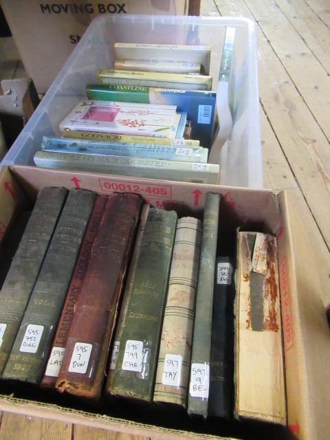 CRATE AND A BOX OF BOOKS MAINLY COUNTRYSIDE Image