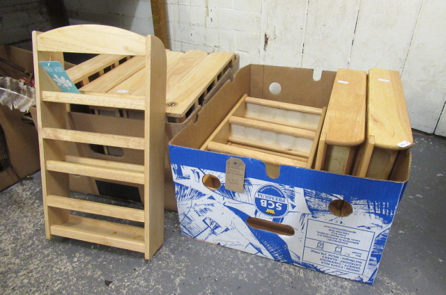 TWO BOXES OF WOODEN SPICE RACKS Image