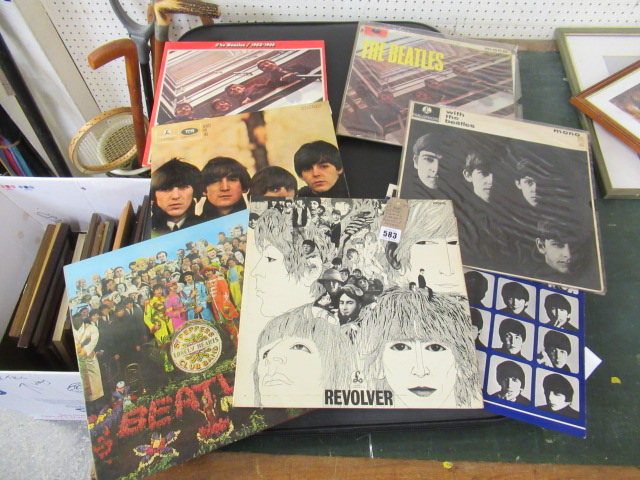 1ST PRESS REVOLVER ALBUM AND SIX DIFFERENT BEATLES LP RECORDS Image