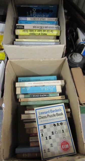 TWO BOXES OF CHESS BOOKS Image