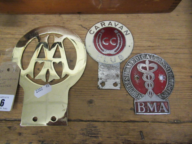 THREE AUTOMOBILE CLUB BADGES Image
