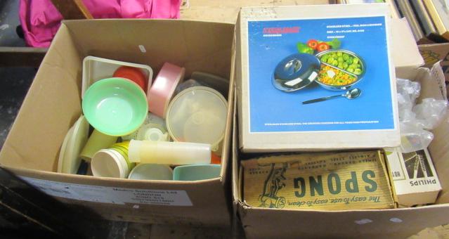 TWO BOXES OF KITCHEN EQUIPMENT Image