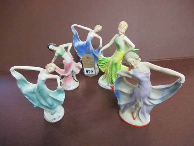 FIVE ART DECO STYLE FIGURES Image