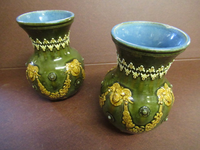 PAIR OF DOULTON LAMBETH VASES Image