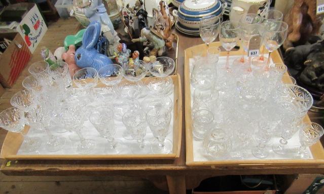TWO TRAYS OF GLASSES Image