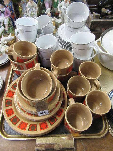 TRAY OF STAFFORDSHIRE BLUE AND WHITE  CHINA Image